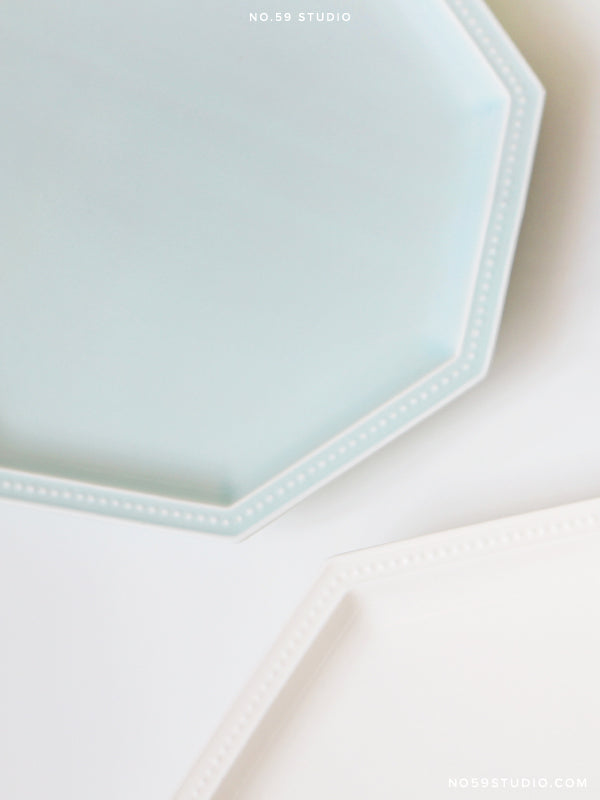 Gatis Octagonal Plate L — Light Mint