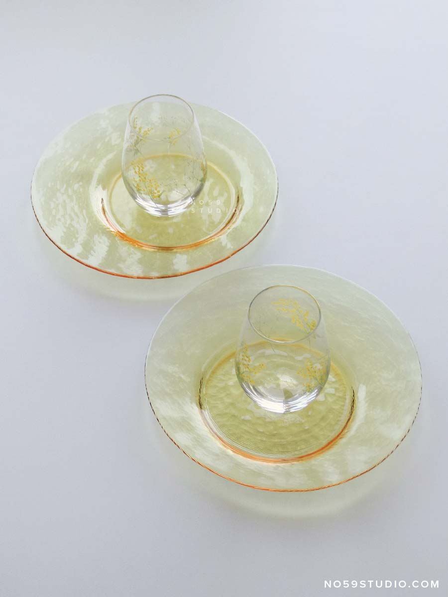 Language of Flower Glassware Gift Set for Two - Yellow