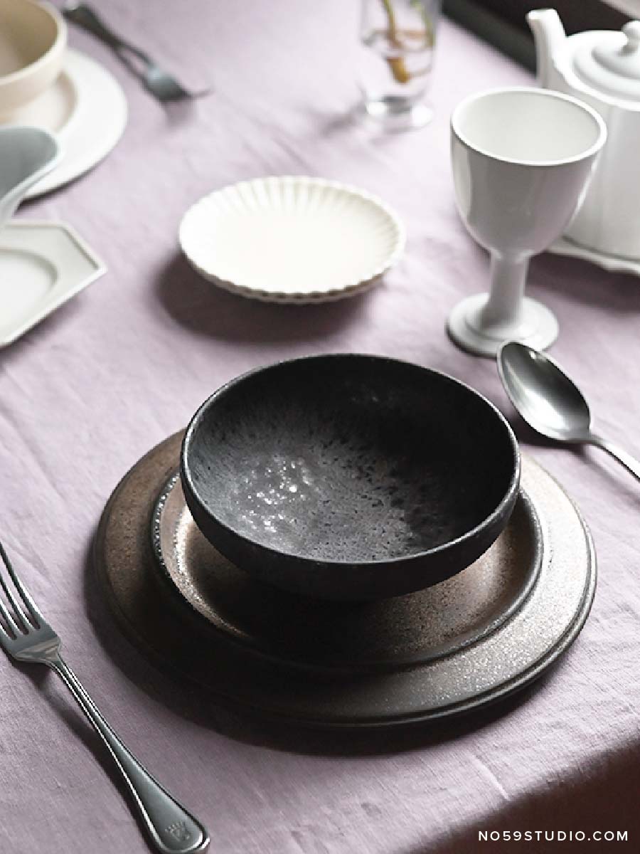 Luxe Gold Crystal Glaze Bowl