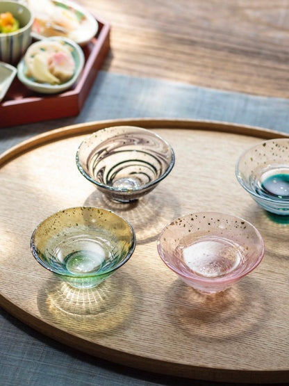 Tsugaru Vidro Gold Glass Sake/Tea Cups