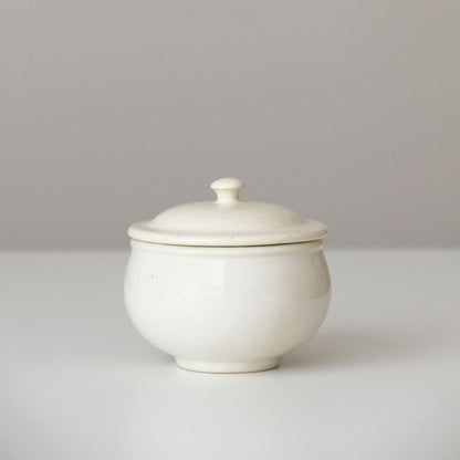 Mémé Rustic Lidded Bowl – White