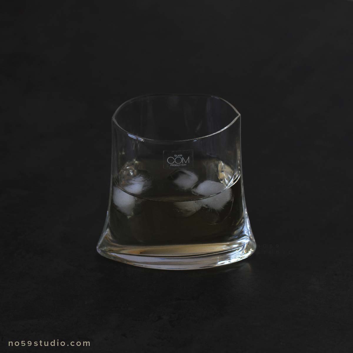 Crinkle Futuro Old-Fashioned Tumbler Whiskey Glass