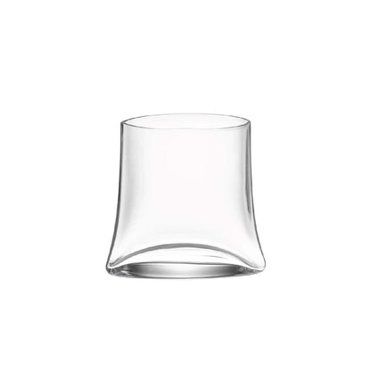 Crinkle Futuro Old-Fashioned Tumbler Whiskey Glass