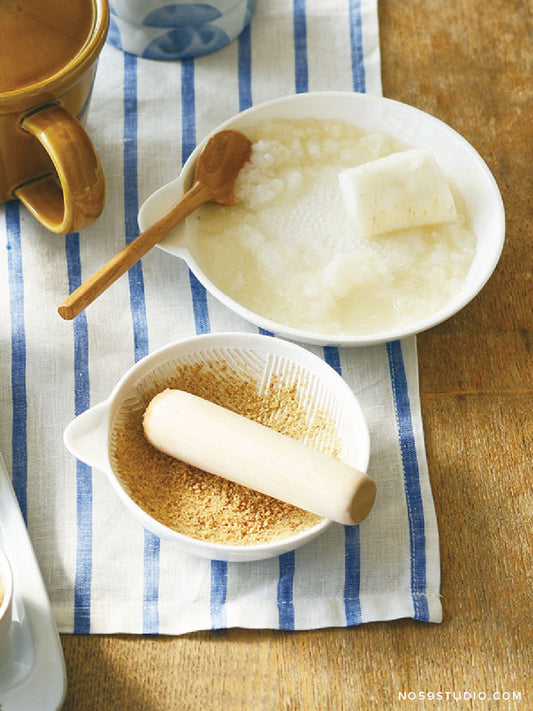 Semi-Porcelain Mini Ridged Grating Dish