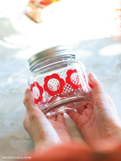 Limited Edition Aderia Retro Ruby Garden Jar