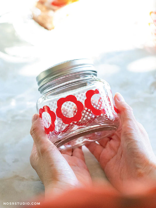 Limited Edition Aderia Retro Ruby Garden Jar