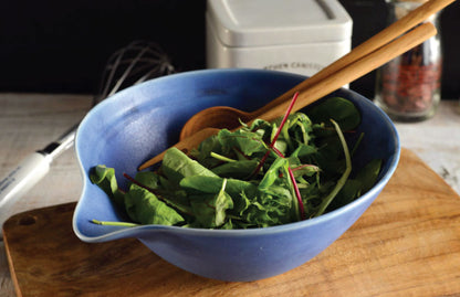 Sea Blue Lipped Serving Bowl