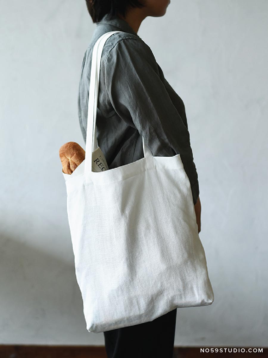 Foldaway 100% Linen Tote Bag – Available in 3 Colors