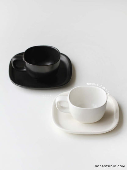 Sori Yanagi Black and White Collection – Coffee Cup and Saucer