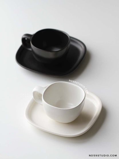 Sori Yanagi Black and White Collection – Coffee Cup and Saucer