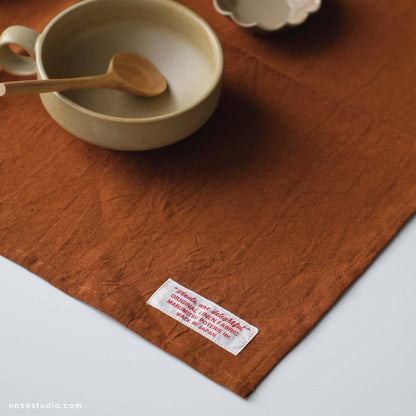 100% Linen Kitchen Cloth (Brown)