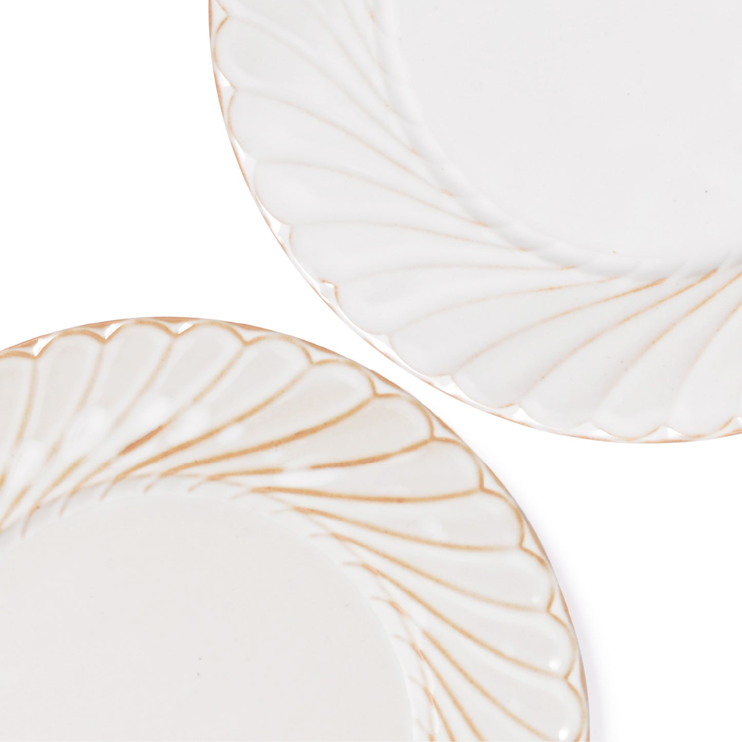 Vintage Style Ruffled Edge Ceramic Plate