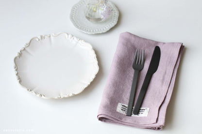 100% Linen Kitchen Cloth (Mauve Purple)