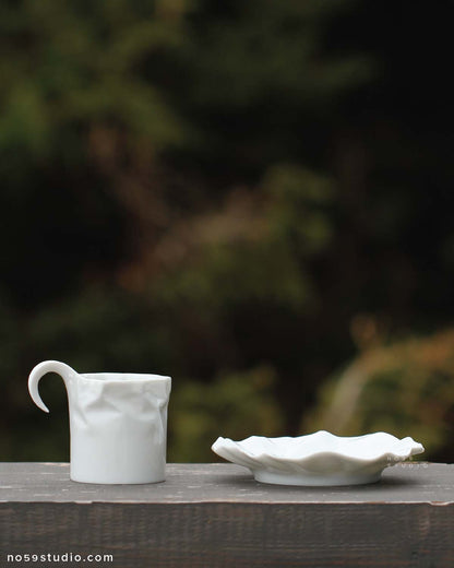 New Crinkle Cup and Saucer