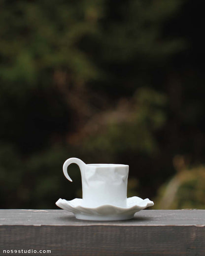 New Crinkle Cup and Saucer