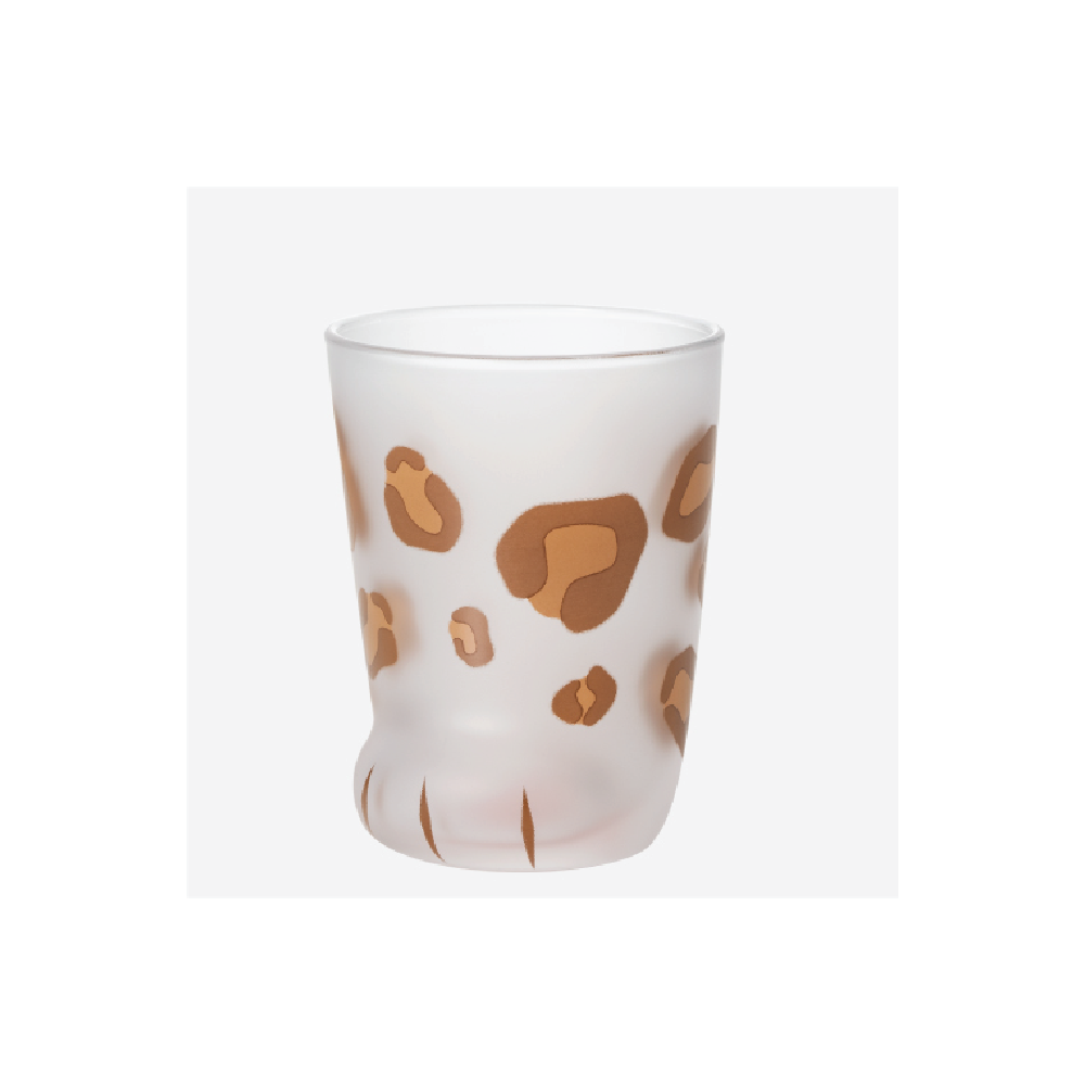 Kitten Paw Frosted Glass Cup