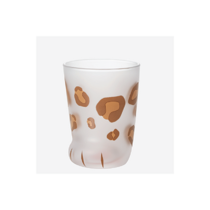 Kitten Paw Frosted Glass Cup