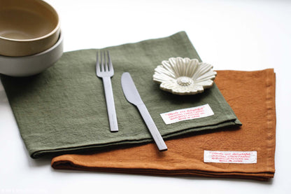 100% Linen Kitchen Cloth (Khaki)