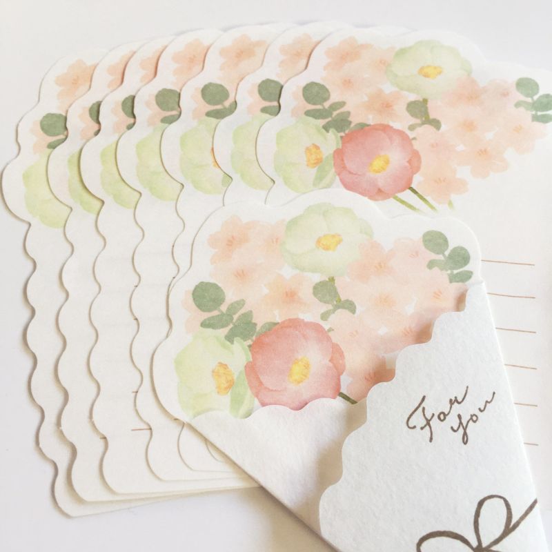 Furukawashiko Flower Bouquet Letter Papers