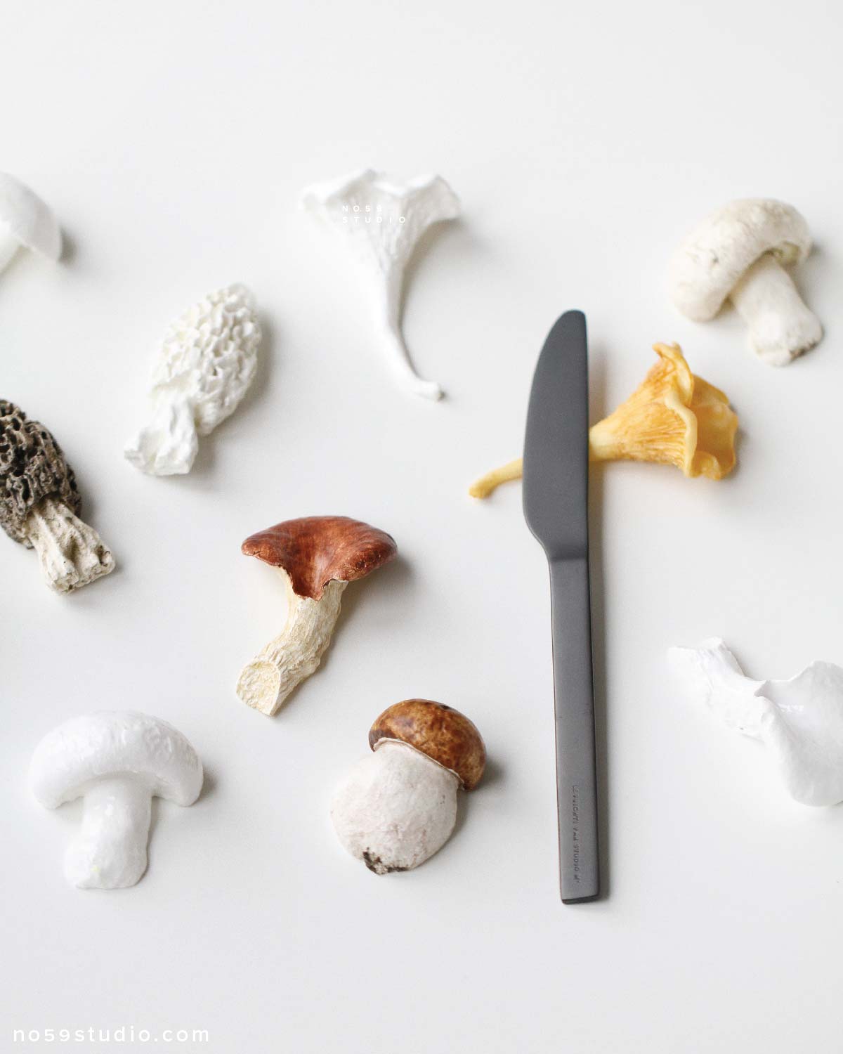 Mushroom Knife & Chopsticks Rest Set
