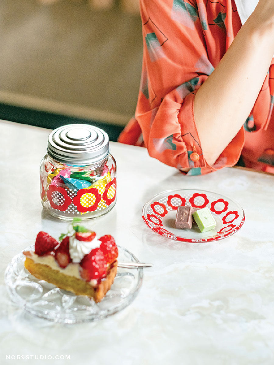Limited Edition Aderia Retro Ruby Garden Plate