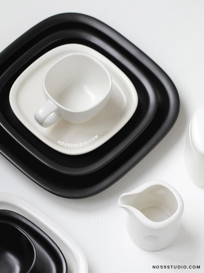 Sori Yanagi Black and White Collection – Coffee Cup and Saucer