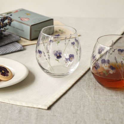 Language of Flower Tumblers Gift Set (lavender)