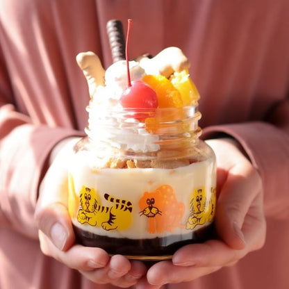 Aderia Retro Zoomate Tiger and Leopard Glass Candy Jar