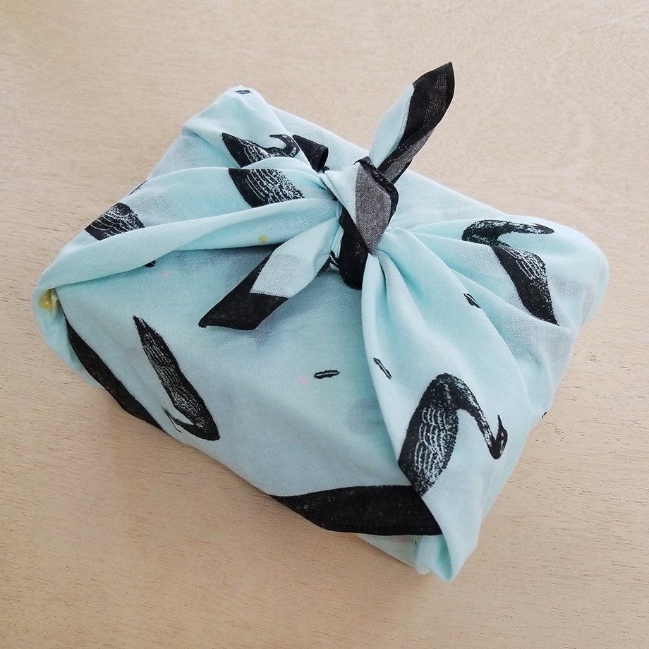Cotton Handkerchief Furoshiki Wrapping Cloth — Swan