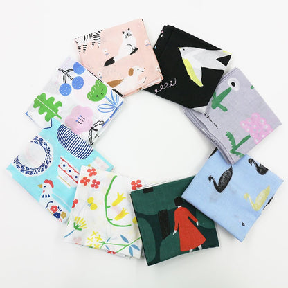 Cotton Handkerchief Furoshiki Wrapping Cloth — Swan