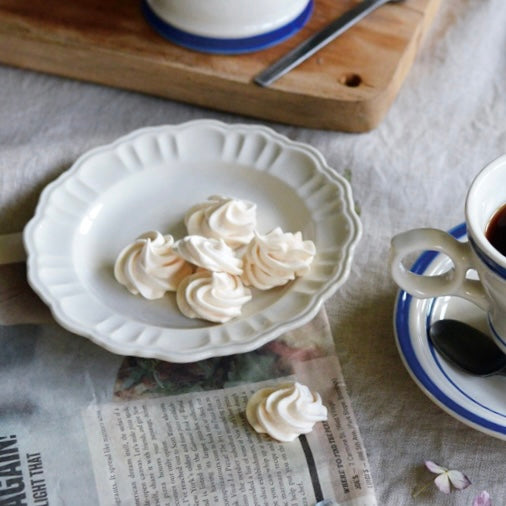 Pomponner Dinner Plate Set — White