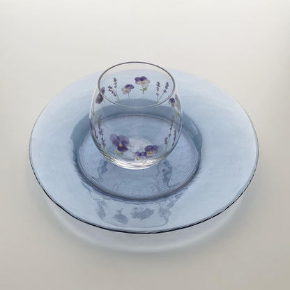 Handcraft Glass Plate — Blue