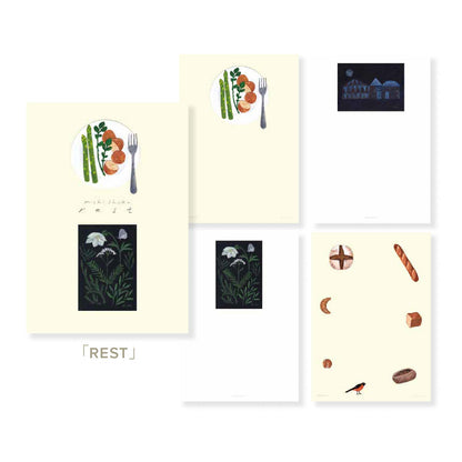 Mino Washi Writing Letter Pad and Envelopes