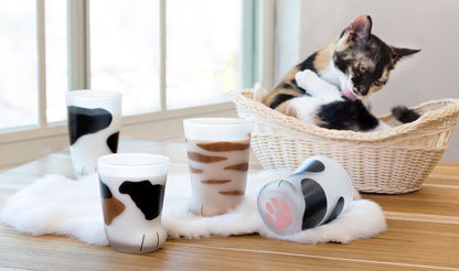 Cat Paw Frosted Glass Cup