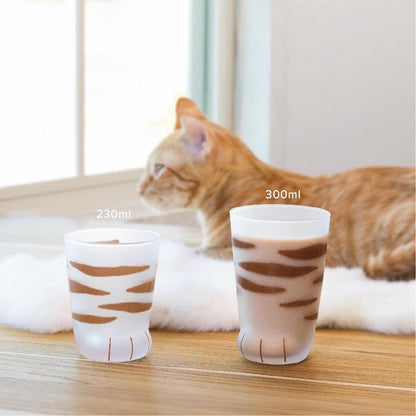 Kitten Paw Frosted Glass Cup