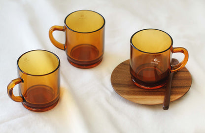 ADERIA Glass Amber Ice Mug