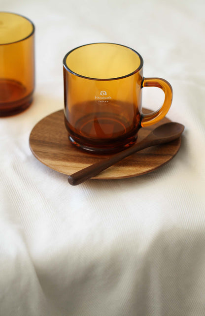 ADERIA Glass Amber Ice Mug