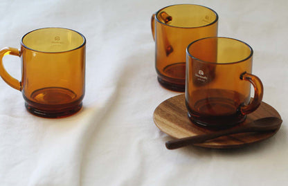 ADERIA Glass Amber Ice Mug