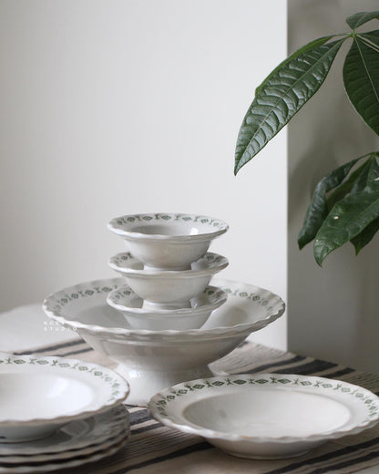 Diamond Green Floral Dinnerware Set