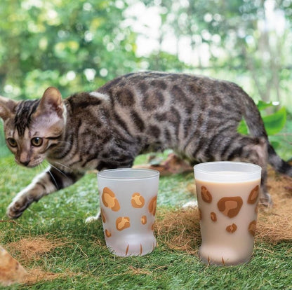 Kitten Paw Frosted Glass Cup