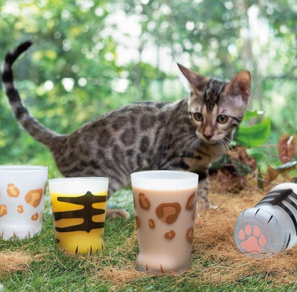 Cat Paw Frosted Glass Cup