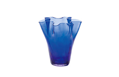 Tsugaru Vidro Glass Frill Vase Blue