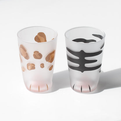 Cat Paw Frosted Glass Cup