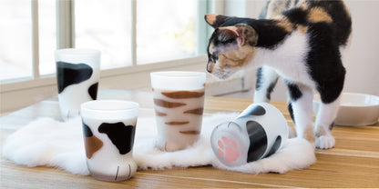 Cat Paw Frosted Glass Cup