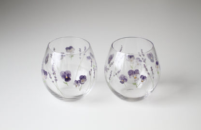 Language of Flower Tumblers Gift Set (lavender)