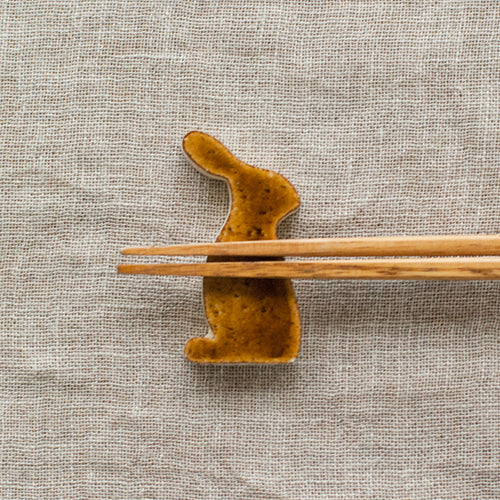 Handmade Chopsticks Rest Bunny and House