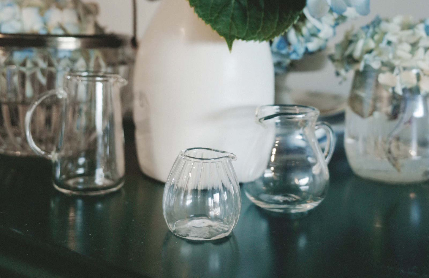 Handmade Mini Glass Milk Pitcher/Vase Set