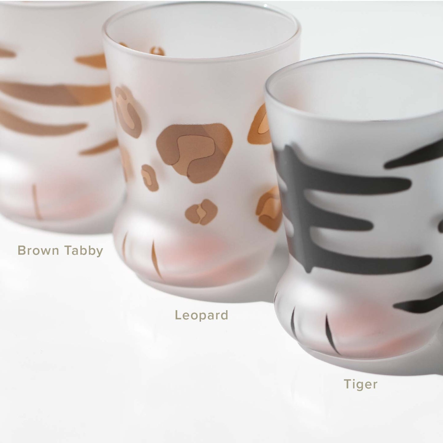 Kitten Paw Frosted Glass Cup