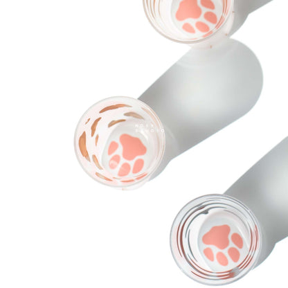 Kitten Paw Frosted Glass Cup