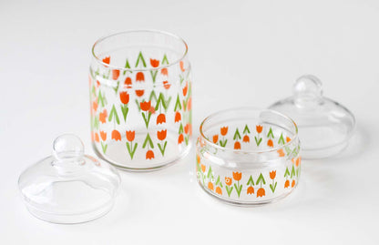 Aderia Retro Glass Canister – Tulip